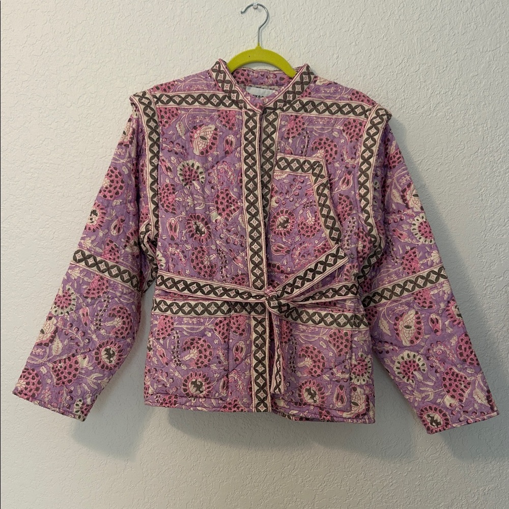 Antik Batik Quilted Utility Jacket Medium - Picture 2 of 9